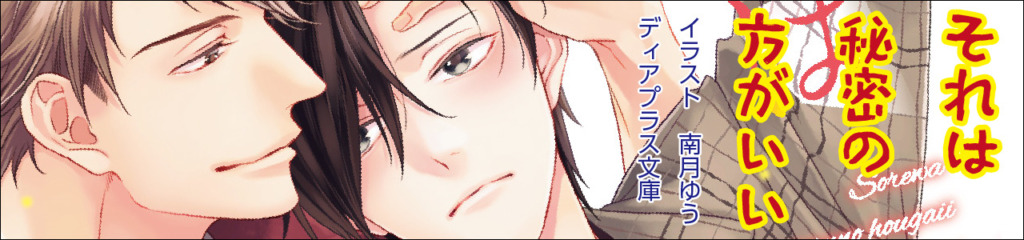 ディアプラス文庫「それは秘密の方がいい」【BL】